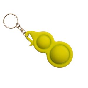 Jouets sensoriels anti-stress en caoutchouc à presser avec logo personnalisé imprimé à l'écran, vente en gros, porte-clés Pop pour enfants - Product Image 4