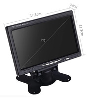 Moniteur LCD TFT 7 pouces pour camion et voiture, avec assistance à la marche arrière, compatible aviation IPS 12V 24V VGA AV CCTV AHD, vente directe usine