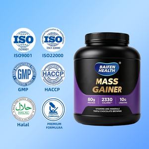 Poudre de gain de masse OEM saveur triple chocolat, riche en protéines 80g, supplément nutritionnel sportif pour la prise de poids - Product Image 2