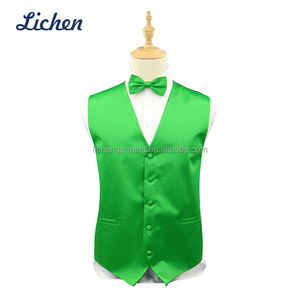Set da Uomo in Due Pezzi per Matrimonio, Vendita Calda, Gilet <span class=keywords><strong>e</strong></span> <span class=keywords><strong>Papillon</strong></span> in Tinta Unita - Product Image 5