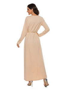 Vestido Interior de Manga Larga de Alta Calidad 2026, 220g, 85% Algodón, con Cinturón, Estilo Dulce y Versátil - Product Image 3