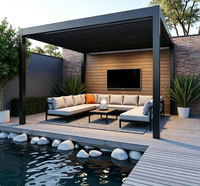 Pergola et gazebo de jardin en aluminium de haute qualité, personnalisables, écologiques, imperméables, pour les espaces extérieurs, la cour et la terrasse