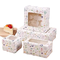Scatola per Torte Bento in Carta Kraft Impermeabile Personalizzata con Finestra Trasparente per 5 Cupcake e Confezioni da Asporto