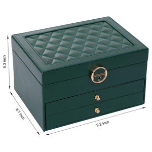 Custom Leather Luxury Rectangle Folding Jewelry <b>Storage</b> <b>Boxes</b> Multi-functional Design <b>for</b> Women's Rings Necklaces Bracelets Logo - Product Image 3