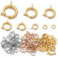 Porte-breloque mousqueton à ressort en acier inoxydable, fermoir à déclenchement pour bijoux, colliers, bracelets et chaînes