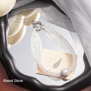 Nouveau style de <span class=keywords><strong>cordon</strong></span> de <span class=keywords><strong>téléphone</strong></span>, bracelet de poignet en perles, chaîne courte pour étui, <span class=keywords><strong>cordon</strong></span> à boucle métallique, modèle 240905 - Product Image 2