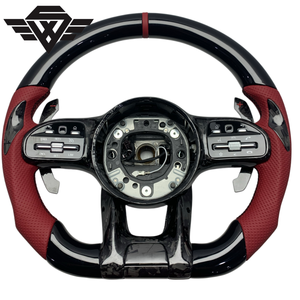 Volant de luxe en bois de pêche avec palettes magnétiques, compatible avec <span class=keywords><strong>Mercedes</strong></span>-<span class=keywords><strong>Benz</strong></span> 809 <span class=keywords><strong>AMG</strong></span> W205 W206 W222 W223 <span class=keywords><strong>AMG</strong></span> 809 Classe E - Product Image 1