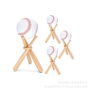 Soporte de exhibición de béisbol de madera maciza, mini soporte para bate, adorno de escritorio, juguete - Product Image 5