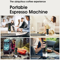 Machine à café portable alimentée par batterie avec charge rapide Type-C, design élégant, système de pompe puissant, pression de 20 bars pour une utilisation en extérieur