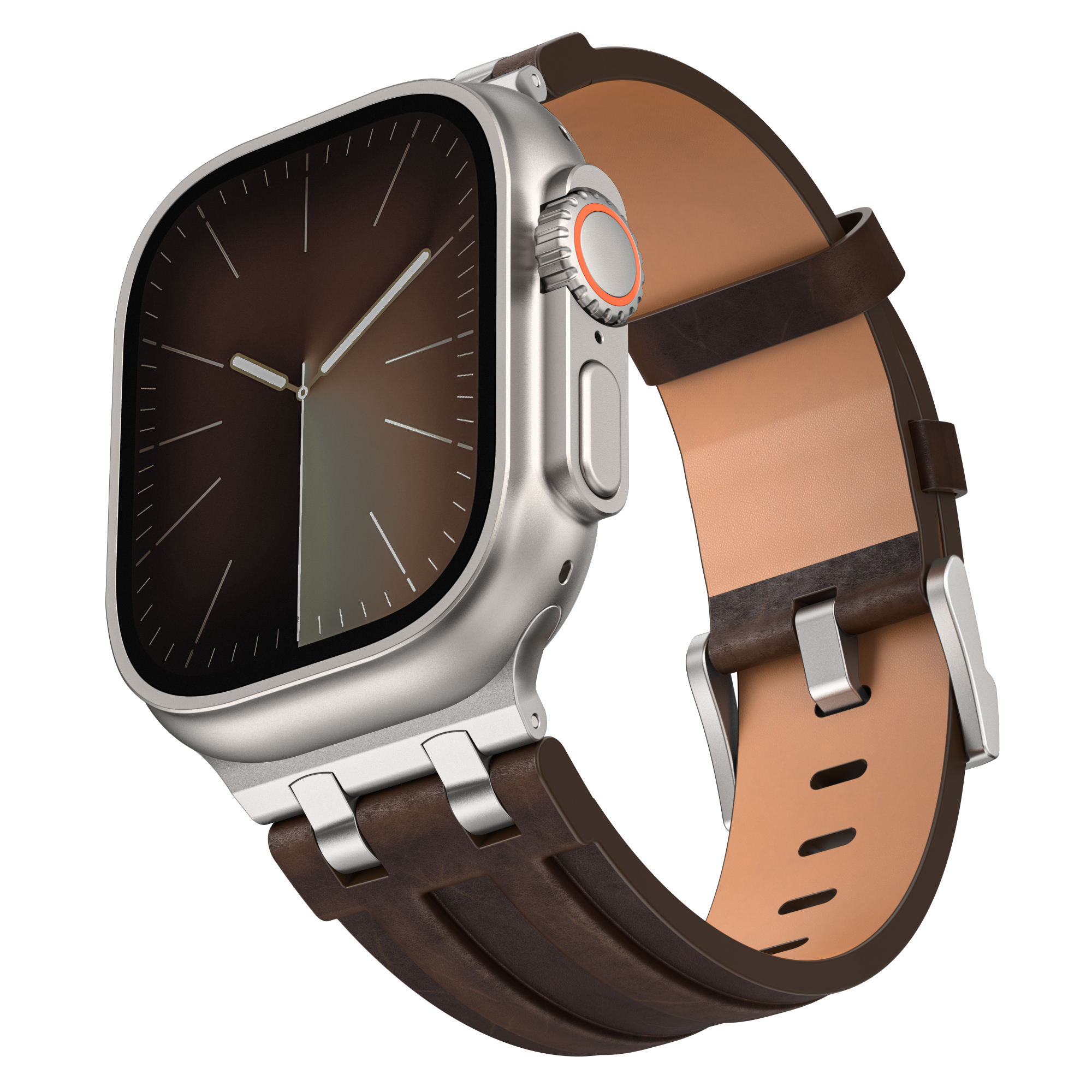 Conector plateado - Marrón oscuro