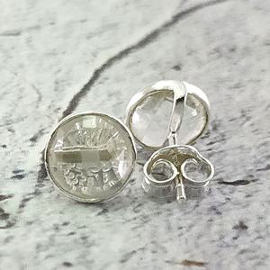 925 Sterling Silver <b>Crystal</b> Quartz <b>Studs</b> <b>Earring</b> - Product Image 2