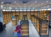 Stahl-Doppelseitiges L-förmiges Supermarktregal mit Verstellbaren Ebenen, Schwerlastregale, Schnelle Montage