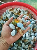 Usine en gros 3mm grand trou larme pierre naturel bleu hémimorphite pendentif pour collier