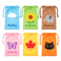 Pochette à cordon personnalisée en microfibre douce pour lunettes et téléphone avec logo imprimé 2026