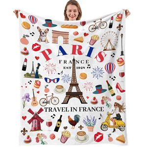 Italy Travel Flannel Blanket <b>Throw</b> Blanket Nap Blanket Fade Resistant Lightweight <b>for</b> Travel Camping Custom Print Wholesale - Product Image 5
