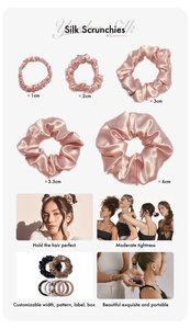 Fascia per Capelli in Seta di Gelso 100% Naturale, Accessorio Moda Multicolore, Elastico in Pura Seta per Donne e Ragazze - Product Image 4