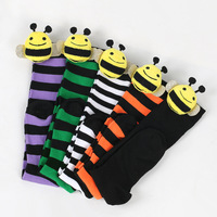 Compports enfants Halloween école chaussettes drôle mignon dessin animé chaussettes enfant abeille décoration cuisse haute bas pour les filles