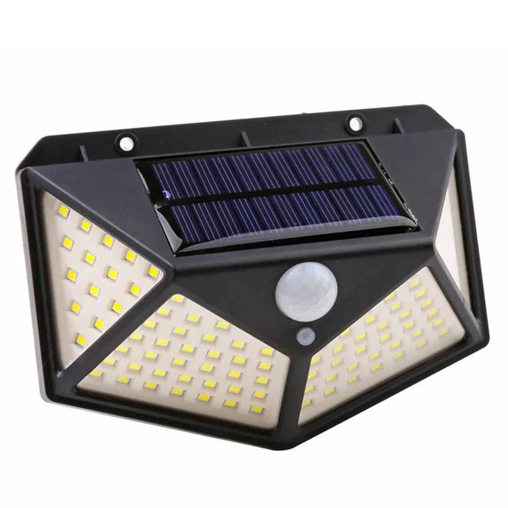 100 LED da parete per esterni lampada solare PIR sensore di movimento solare luce solare luce solare per la decorazione del giardino