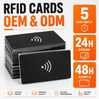 Individuell Bedruckte Mattschwarze PVC MIFARE Plus SE RFID-Karten für Mitarbeiter-, Schul- und Campusausweise