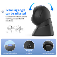 Lecteur de code QR de paiement mobile WeChat Xincode, scanner de code-barres 1D 2D de paiement Alipay, USB, système de point de vente (POS) de bureau