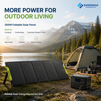 Panneau photovoltaïque pliable 300W, monocristallin, ETFE, IP67, avec connecteurs MC4, pour camping, camping-car et station d'alimentation.