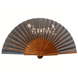 Éventail pliant <span class=keywords><strong>en</strong></span> <span class=keywords><strong>bambou</strong></span> de couleur foncée BSBH <span class=keywords><strong>en</strong></span> gros, avec logo personnalisé, pour mariage, fête, rave, art populaire, éventails espagnols à main - Product Image 2