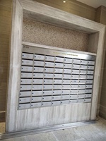 Boîte aux lettres murale en acier inoxydable étanche pour usage résidentiel avec livraison de colis et services postaux
