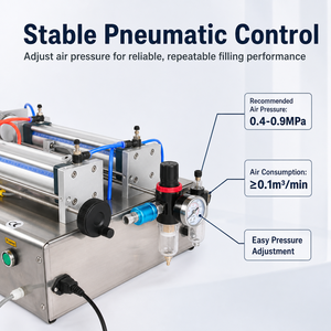 Machine de remplissage de pâtes électro-pneumatique <span class=keywords><strong>à</strong></span> double tête 220V 5-50ml 2-50 BPM ±0.5% en acier inoxydable 304 pour sauces, miel, confitures, ketchup DG-50DS - Product Image 6