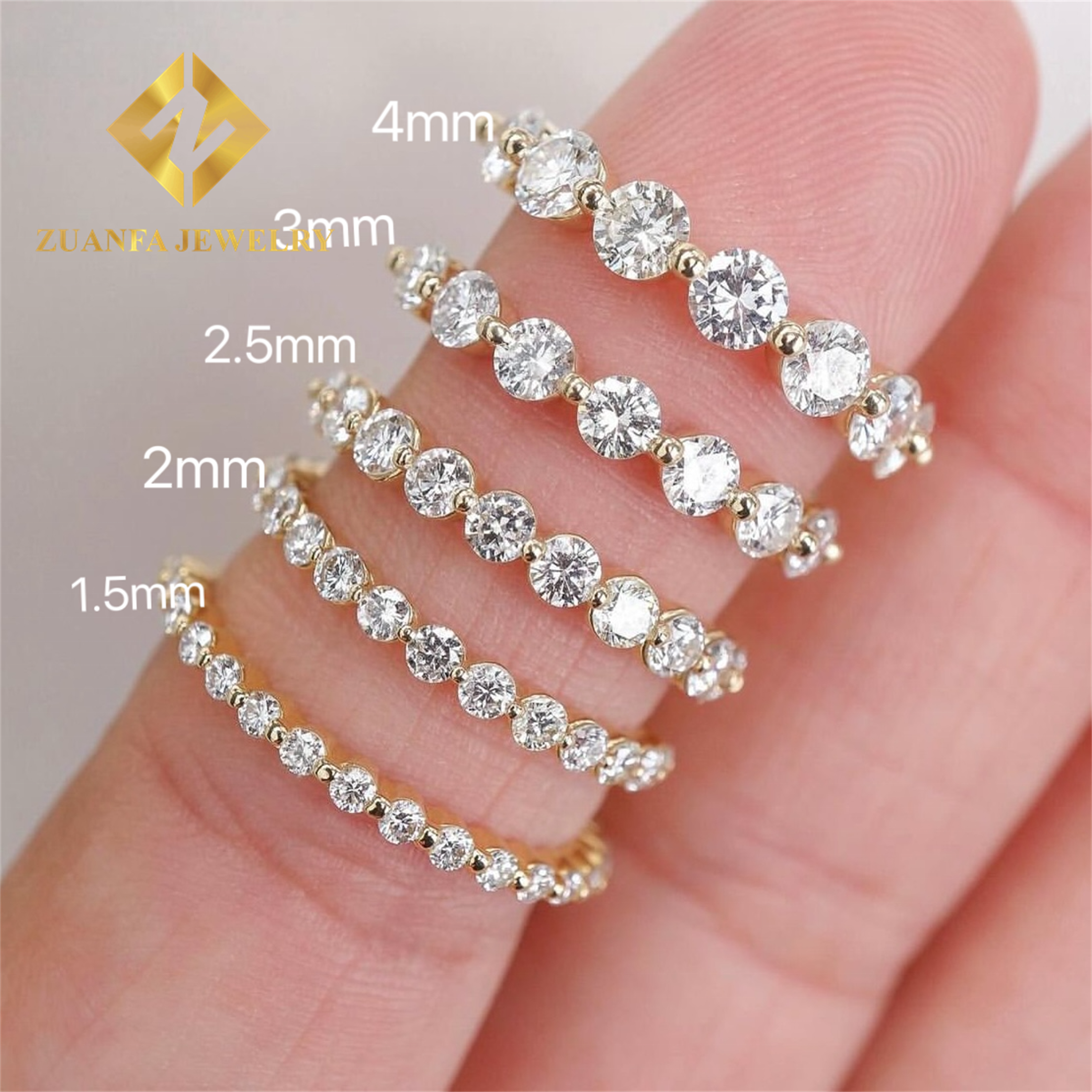 10k gold +1.5mm round band ring