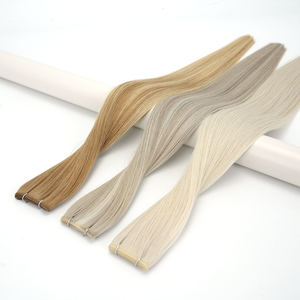Nouvel Arrivage Extensions de Cheveux Humains Vierges Remy Européens, Tissages Droits Genius Couleur Personnalisée, Provenant d'un Seul Donneur, pour Professionnels - Product Image 4