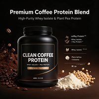 Mélange de café instantané riche en protéines, isolat de protéines de lactosérum, protéines de pois, 600g, boisson de récupération musculaire après l'entraînement, OEM/ODM, étiquette privée personnalisée