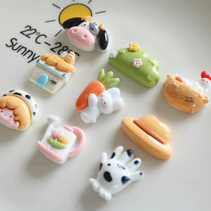 Denim Farm Cartoon DIY hecho en casa teléfono móvil caso Pin joyería zapato hebilla accesorios parche este 6 cuentas plástico resina encantos - Product Image 3