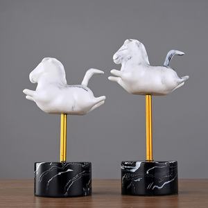 Offre Spéciale : Ornement en Résine <span class=keywords><strong>Cheval</strong></span> Yunteng Style Chinois pour Salon, Entrée, Chambre – Artisanat en Résine pour Décoration Intérieure - Product Image 2