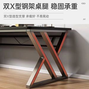Nordic Style Slab Computer <b>Desk</b> Matte Gray Metal Stand 160Cm Home Office <b>Study</b> Workstation Writing <b>Desk</b> Gaming <b>Desk</b> - Product Image 4