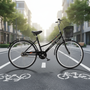 <span class=keywords><strong>Bicicleta</strong></span> Urbana Clásica Deportiva Retro para Adultos y Damas, de 24-26 Pulgadas, de Una Sola Velocidad, con Cesta, Popular en 2026 - Product Image 1