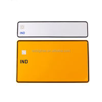 Sublimation 4 trous de qualité supérieure Plaque d'immatriculation métal aluminium avec logo personnalisé