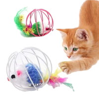 Jouet pour chat en forme de souris, interactif, écologique, 10 pièces, couleurs assorties, 16g, 6cm, fausse souris, balle pour chat, cage à rats de 6cm pour chats