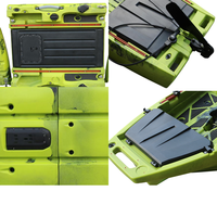 Kayak/canoë modulaire en HDPE Viking 10.1FT, nouvelle conception, 1 personne, propulsion par pédales, aileron détachable, moteur, pêche en rivière