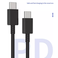 Câble de charge rapide USB Type-C 3A 1m, câble PD avec gaine en PVC, USB C pour téléphones mobiles S23 S22 S21 Note 10
