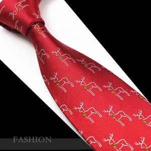 Corbatas Navideñas para Hombre, <span class=keywords><strong>Corbata</strong></span> de Seda Tejida de 7 cm, Regalo para Hombre, <span class=keywords><strong>Corbata</strong></span> Festiva con Diseño de Santa Claus y Reno - Product Image 3