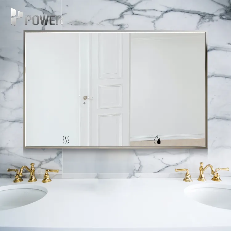 Otomatik indüksiyon sabunluk duvara montaj el kurutma makinesi kombinasyonu Modern banyo aynası kabine