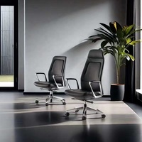 Chaise de bureau de direction à dossier haut, réglable en hauteur, avec structure en aluminium, pivotante, pour la maison, le bureau, l'école, l'hôpital