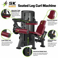 Machine à flexions de cuisses assise SK-L16 avec poids sélectables, équipement d'entraînement des jambes pour salle de sport professionnelle