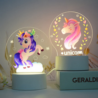 Jouets licorne Xinbanxin pour filles, statue de fête, veilleuse pour enfants, bébés, ensemble cadeau personnalisé en plastique pour la Saint-Valentin