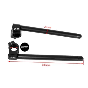 Manubrio da Moto Nero Regolabile CNC 32 33 35 36 37 39 41 45 48 50 51 MM Clip-on per Forcella <span class=keywords><strong>Cafe</strong></span> <span class=keywords><strong>Racer</strong></span> - Product Image 6