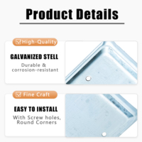 4*2 Handy Utility Blank Electrical Metal Switch Box Cover Plate Project Box Cover