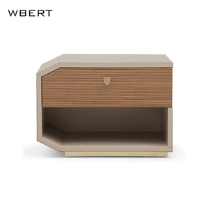 Wbert โต๊ะข้างเตียงทำจากไม้เนื้อแข็งสไตล์ยุโรปพร้อมลิ้นชักชั้นเก็บของแบบเรียบง่ายและโต๊ะข้างเตียงสำหรับห้องนอน - Product Image 4