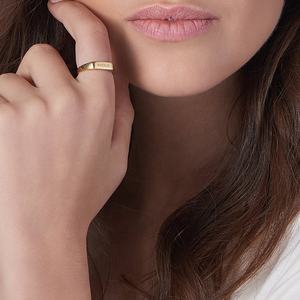 Nouvelle conception, bague de nom <span class=keywords><strong>Luna</strong></span> en argent sterling 925 plaqué or 18 carats - Product Image 2