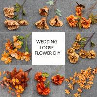 Décorations de mariage série marron fleurs en soie de couleur d'automne pour mariage matériel de fleur de caramel décoration de plafond de fausse fleur