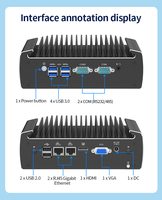 PC industriel embarqué sans ventilateur N322F 6200U, appareil Edge AI sans ventilateur avec double LAN et 2 ports COM